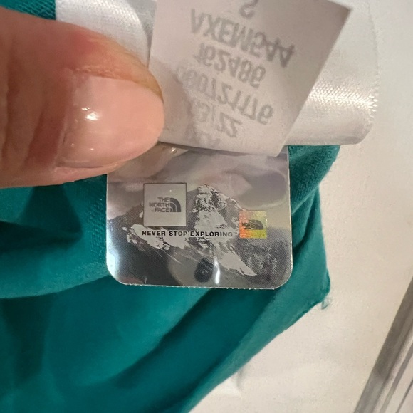 THE NORTH FACE Mens Standard Short Sleeve Pocket T-Shirt teal green size S EUC - Picture 5 of 11